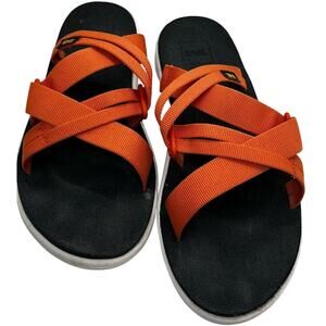 Teva Voya Slide Orange Sandals Size US 8